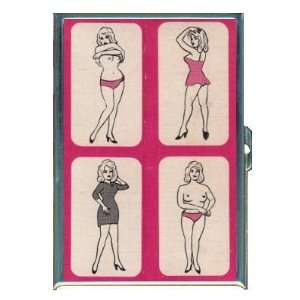  Vintage Stripping Blonde Cutie ID Holder, Cigarette Case 