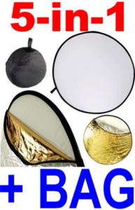 43 inch 5 in 1 Light Multi Collapsible Reflector 110cm  