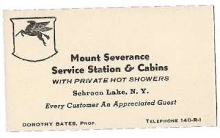 SCHROON LAKE Adirondacks Mount Severance Service Station CABIN Mobil 