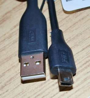 NEW Western Digital WD 4 ft USB Mini Hard Drive Cable  