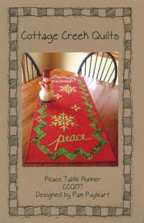 quilts peace table runner pattern finished size 20 x 49