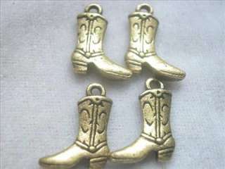 20 Antique golden shoes Charm metal beads 14X18mm ATD60  