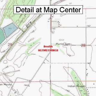   Topographic Quadrangle Map   Beulah, Mississippi (Folded/Waterproof