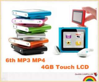 4GB 1.8 Touch Screen 6th Gen FM Clip  MP4 Player  