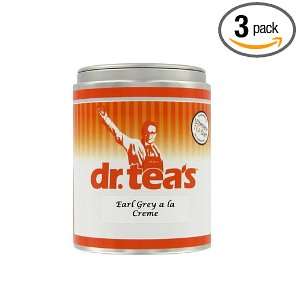 dr. teas Earl Grey A La Creme, 2.4 Ounce Tins (Pack of 3)  