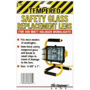   Safety Glass for Halogen Worklights, Clear, 500 Watt