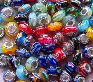 wholesale 500pcs $925 millefiori murano glass beads  