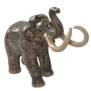  WOOLY MAMMOTH w long Tusks lifted MINIATURE New Porcelain 