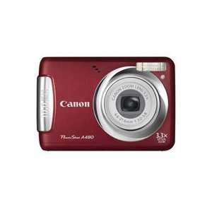  Canon PowerShot A480 Digital Camera, Red   Refurbished 