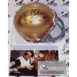 Rocky Bleier Autographed Mini Helmet   Riddell Notre Dame 