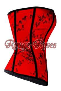 Sexy Red Lace Up Front CORSET French Bustier S 6XL g8040_r