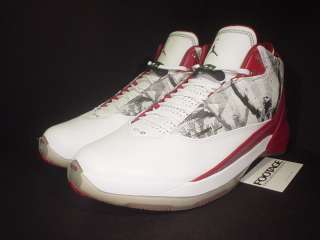 2007 Nike Air Jordan XXII XX2 22 ALPHA OMEGA WHITE RED BLACK SILVER DS 