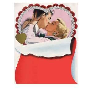 Kissing Couple Premium Giclee Poster Print, 18x24