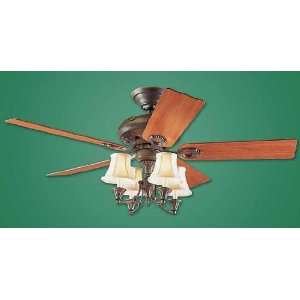 Provencal Gold Ceiling Fan With Light Fixture 