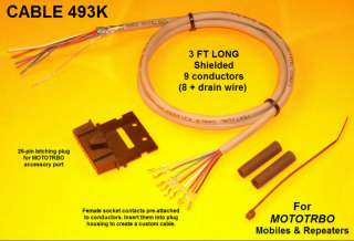 Cable 493K Motorola MOTOTRBO XPR4300 XPR4350 XPR4500 XPR4550 XPR8300 