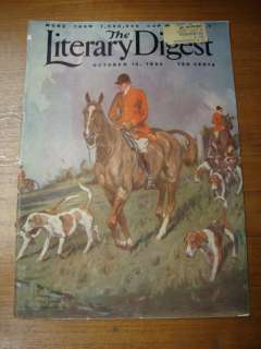 Literary Digest   October 13, 1934 English fox hunting  