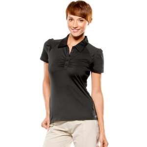 Oakley Lane Polo Womens Short Sleeve Sportswear Shirt   Jet Black / X 