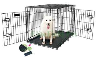 EliteField 36 2 Door Folding Dog Crate Cage Kennel with RUBBER FEET 