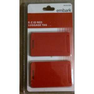 Embark E Z Red Luggage Tags 