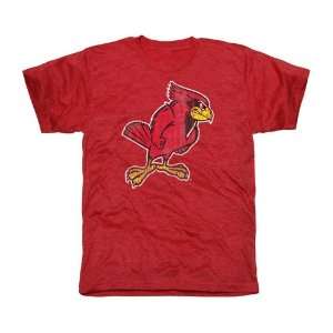 Illinois State Redbirds Distressed Primary Tri Blend T 