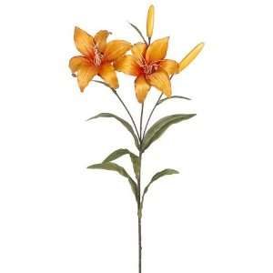  Faux 25 Decor Tiger Lily Spray Two Tone Butter Scotch 