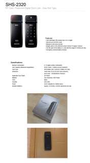 SAMSUNG EZON SHS 2320 RF Card / Password Digital Door Lock Claw Bolt 