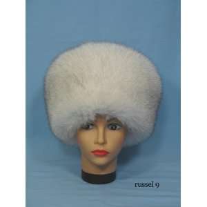  Vintage Style White Arctic Fox Soft Warm Winter Fur Hat 