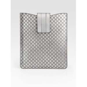  Gucci GG Metallic Leather Case for iPad   Grey 