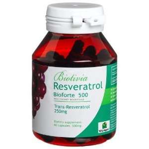 Bioforte Trans Resvertrol Bio Enhanced Longevity Supplement 500mg of 