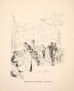 1883 Print White Lily Red Rose Social Party Ball Dancers Santiago 
