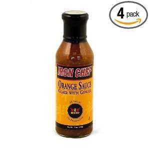 New IRON CHEF Orange Sauce and Glaze with Ginger, 15 ounce bottles 