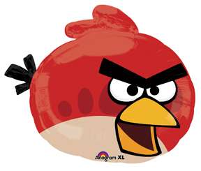23 RED BIRD vhtf BALLOON party ANGRY BIRDS new ROVIO licensed 
