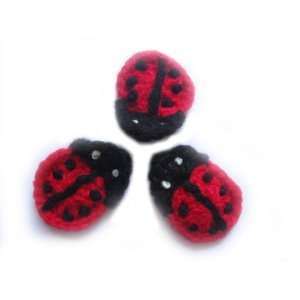   10pc Red/Black Ladybug Crochet Appliques cf18 Arts, Crafts & Sewing
