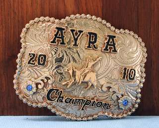 Rodeo Champion Bull Riding Trophy Buckle, , New in Box 