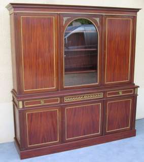 REF # 8022   French Louis XVI style Bookcase   Mahogany with Bronze 
