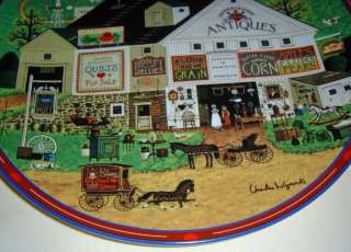 Charles Wysocki PEPPERCRICKET FARMS Folk Art Plate +COA  