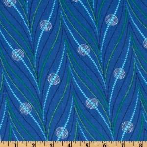  44 Wide Definitions Abstract Art Blue Fabric By The Yard 