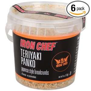 Iron Chef Bread Crumb, Teryaki, Panko, 6 Ounce (Pack of 6)  