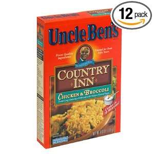 Uncle Bens Rice, Chicken and Broccoli, 6 Ounce Boxes (Pack of 12)