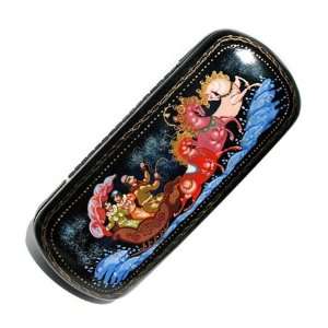    GreatRussianGifts Lacquer Eyeglass Case Winter Fun 