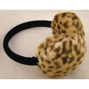  Winter Leopard Faux Fur Adjustable Ski Earmuff Ear Warmer 