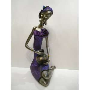  14.5 Purple Traditional and Accessorize African Woman 