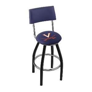  University of Virginia Steel Logo Stool with Back and 