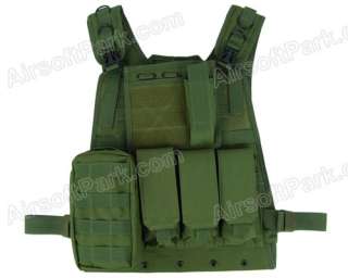 Airsoft Tactical Molle Plate Carrier Vest   Olive Drab  