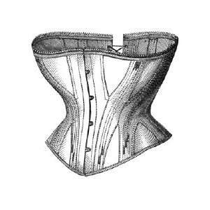  1869 Short Corset Pattern   21 Waist 