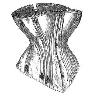  1877 Coutil Spoonbill Corset Pattern   24 Waist 