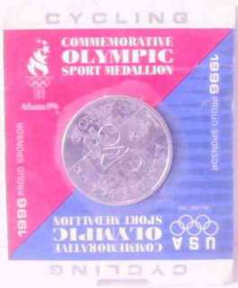 1996 COMMEMORATIVE OLYMPIC SPORT MEDALLION CYCLING  