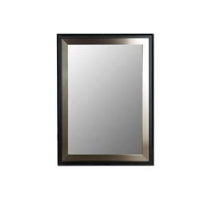  Wall mirror with black satin and champagne finish. by 