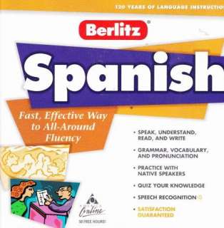 Berlitz Spanish PC CD speak read language learning tool  