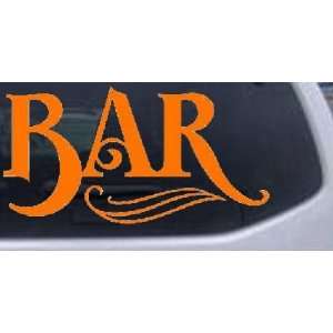 Bar Sign Decal Business Car Window Wall Laptop Decal Sticker    Orange 